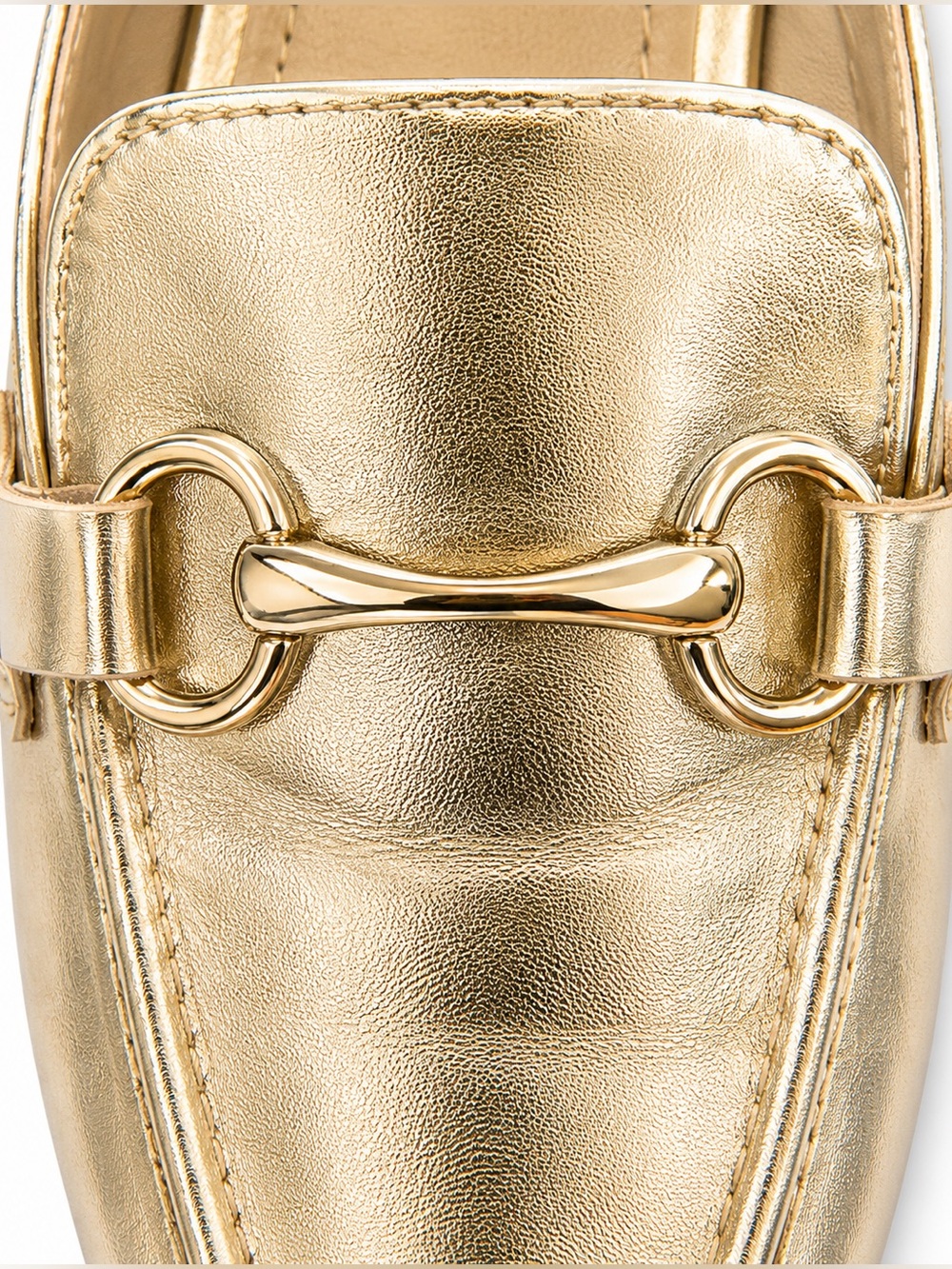 Steve Madden Gold Metallic Horsebit Loafer Mule Slides Women’s Flats Slip On 7 - Picture 4 of 6